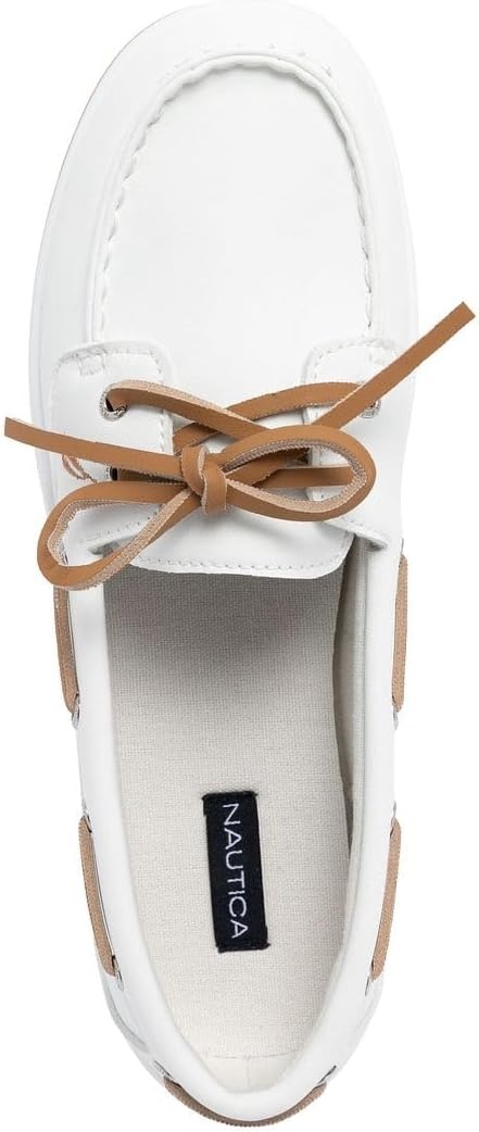 image:imageNautica Womens Casual Boat Shoes MocToe Loafers with Cushioned Insole Deck Fashion SneakerWhite