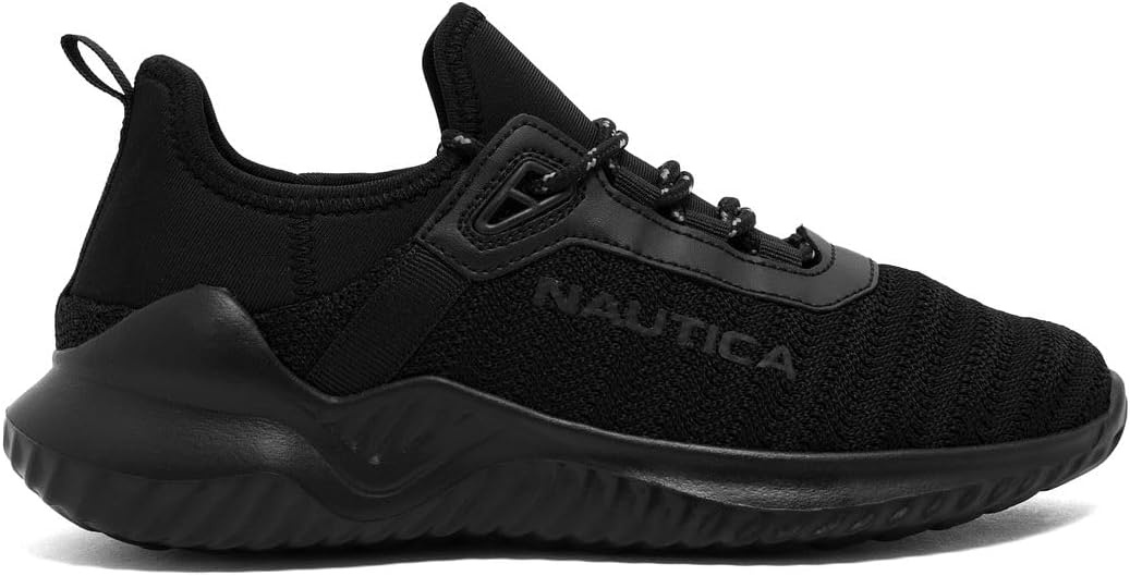 image:imageNautica Womens Casual Fashion Sneakers Comfortable Walking Shoes with Knit Upper and Cushioned SupportBlack Monodanville