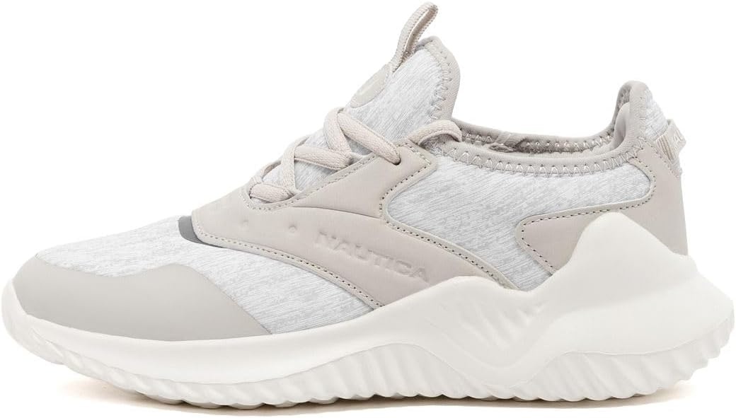 image:imageNautica Womens Casual Fashion Sneakers Comfortable Walking Shoes with Knit Upper and Cushioned SupportWarm Greyrosea