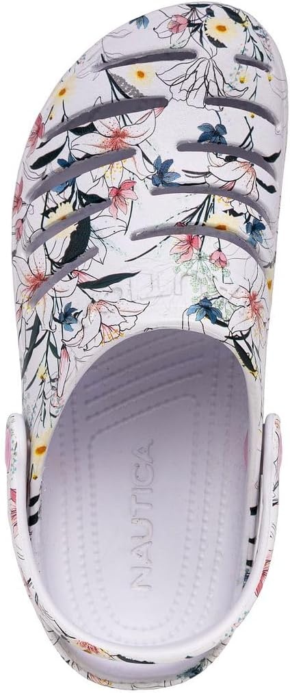 image:imageNautica Womens Classic SlipOn Clogs Comfortable Crafted Clog Water Shoes for Garden and Casual WearLily Print