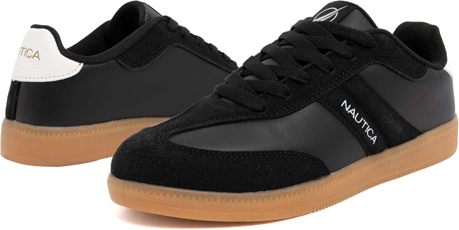 image:imageNautica Womens Fashion Sneaker Classic Casual Shoe with Soft Cushion Comfort and Durable Gum Bottom Outsole KeotaBlack Whitekeota