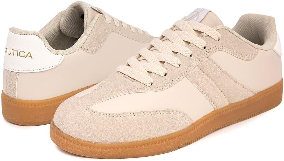 image:imageNautica Womens Fashion Sneaker Classic Casual Shoe with Soft Cushion Comfort and Durable Gum Bottom Outsole KeotaCreamkeota