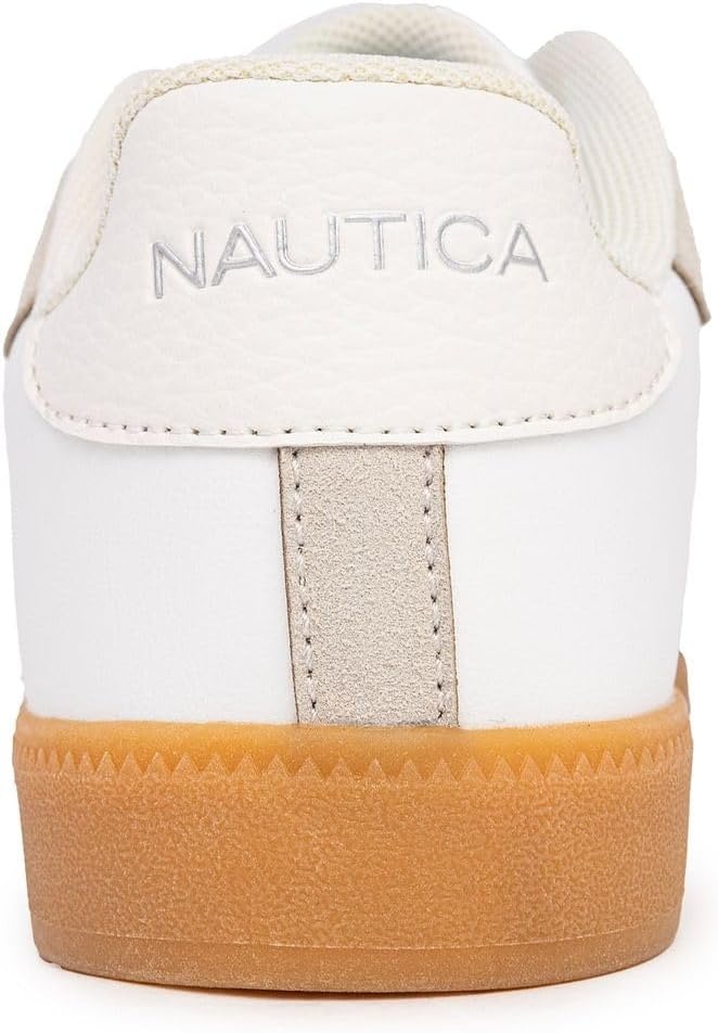 image:imageNautica Womens Fashion Sneaker Classic Casual Shoe with Soft Cushion Comfort and Durable Gum Bottom Outsole KeotaWhite Taupekeota