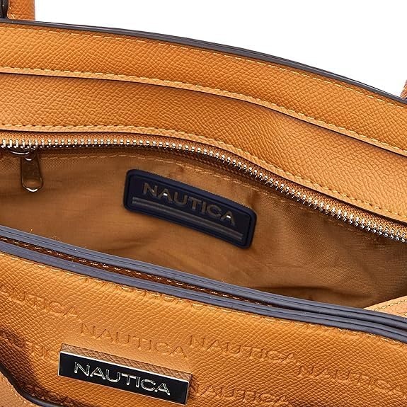 image:imageNautica Womens Sandy Jr Top Handel Satchel with Removable Crossbody StrapCamel