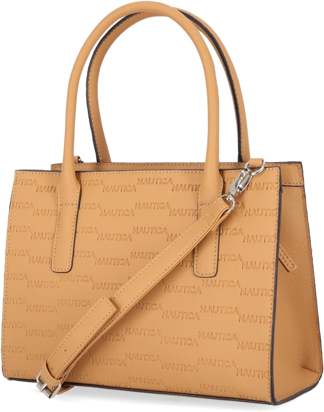 image:imageNautica Womens Sandy Jr Top Handel Satchel with Removable Crossbody StrapCamel