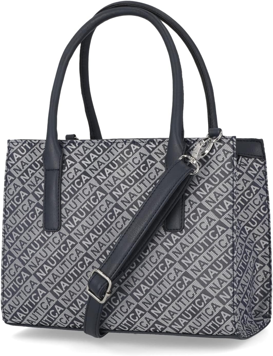 image:imageNautica Womens Sandy Jr Top Handel Satchel with Removable Crossbody StrapIndigo Jacquard