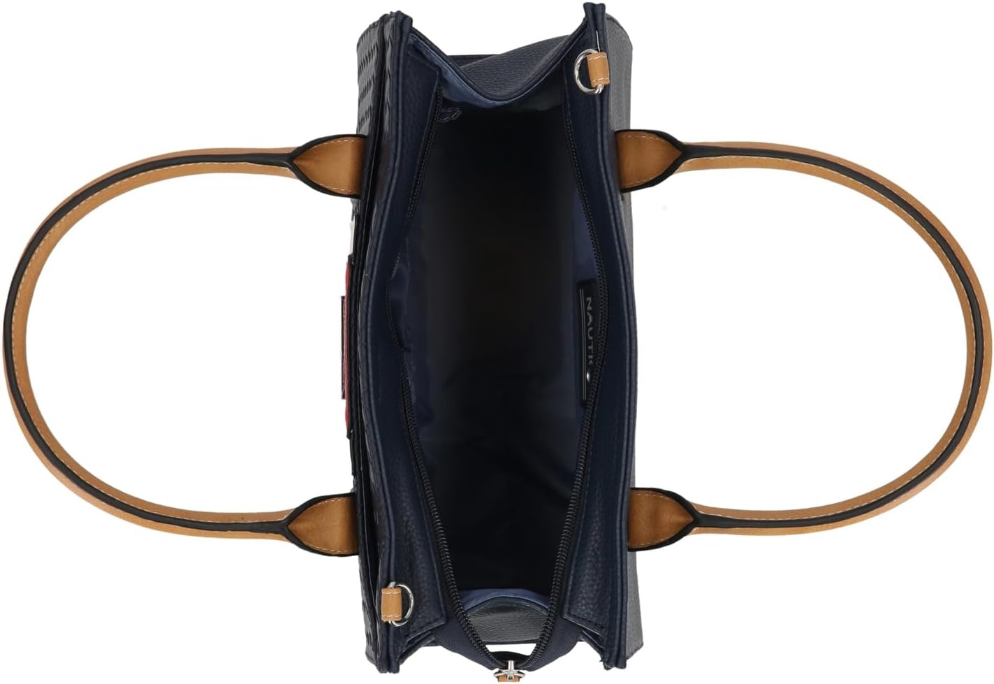 image:imageNautica Womens Sandy Jr Top Handel Satchel with Removable Crossbody StrapIndigo Woven