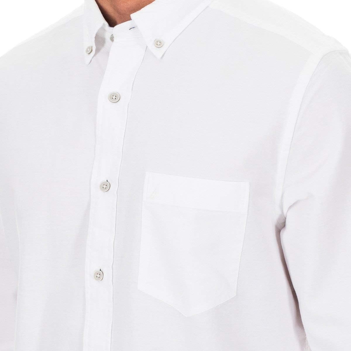 image:imageNautica Young Mens School Uniform Long Sleeve Performance Oxford ButtonDown ShirtBright White