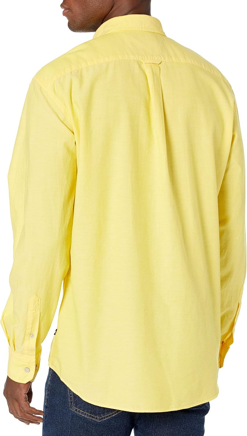 image:imageNautica Young Mens School Uniform Long Sleeve Performance Oxford ButtonDown ShirtMarigold