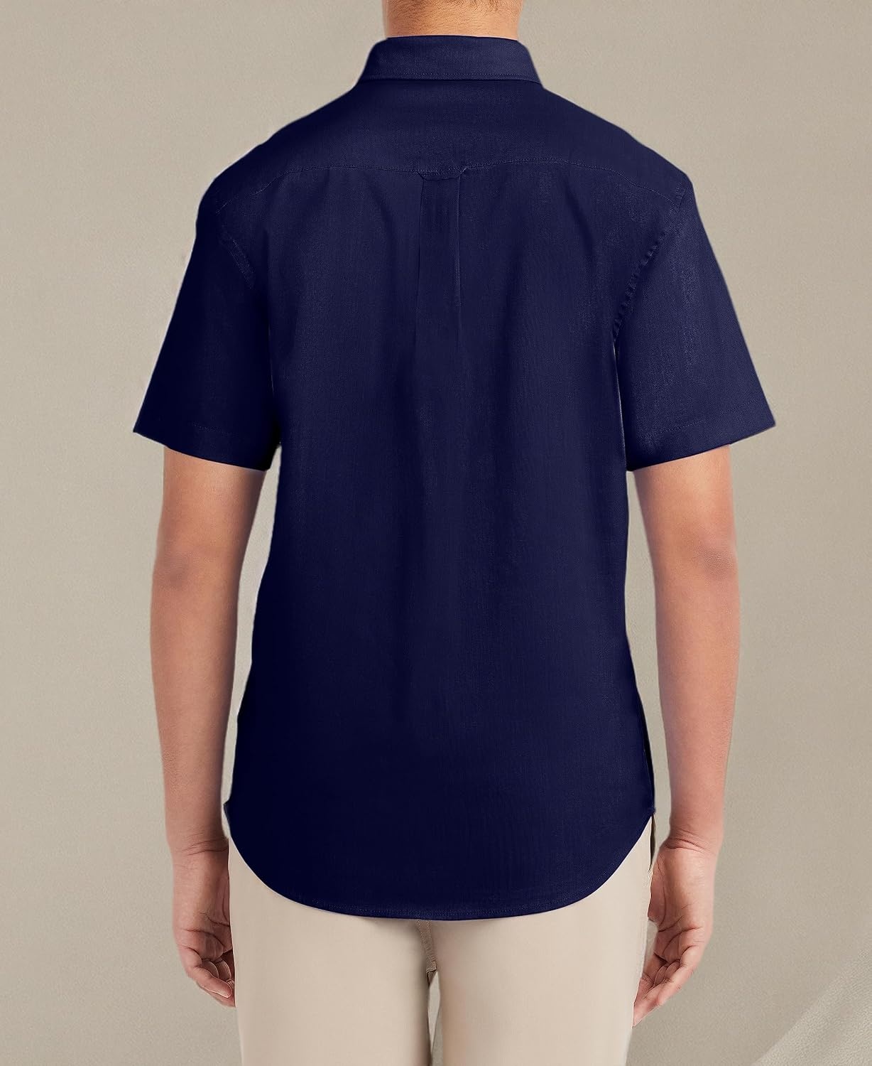 image:imageNautica Young Mens Uniform Short Sleeve Performance Oxford ButtonDown ShirtNavy