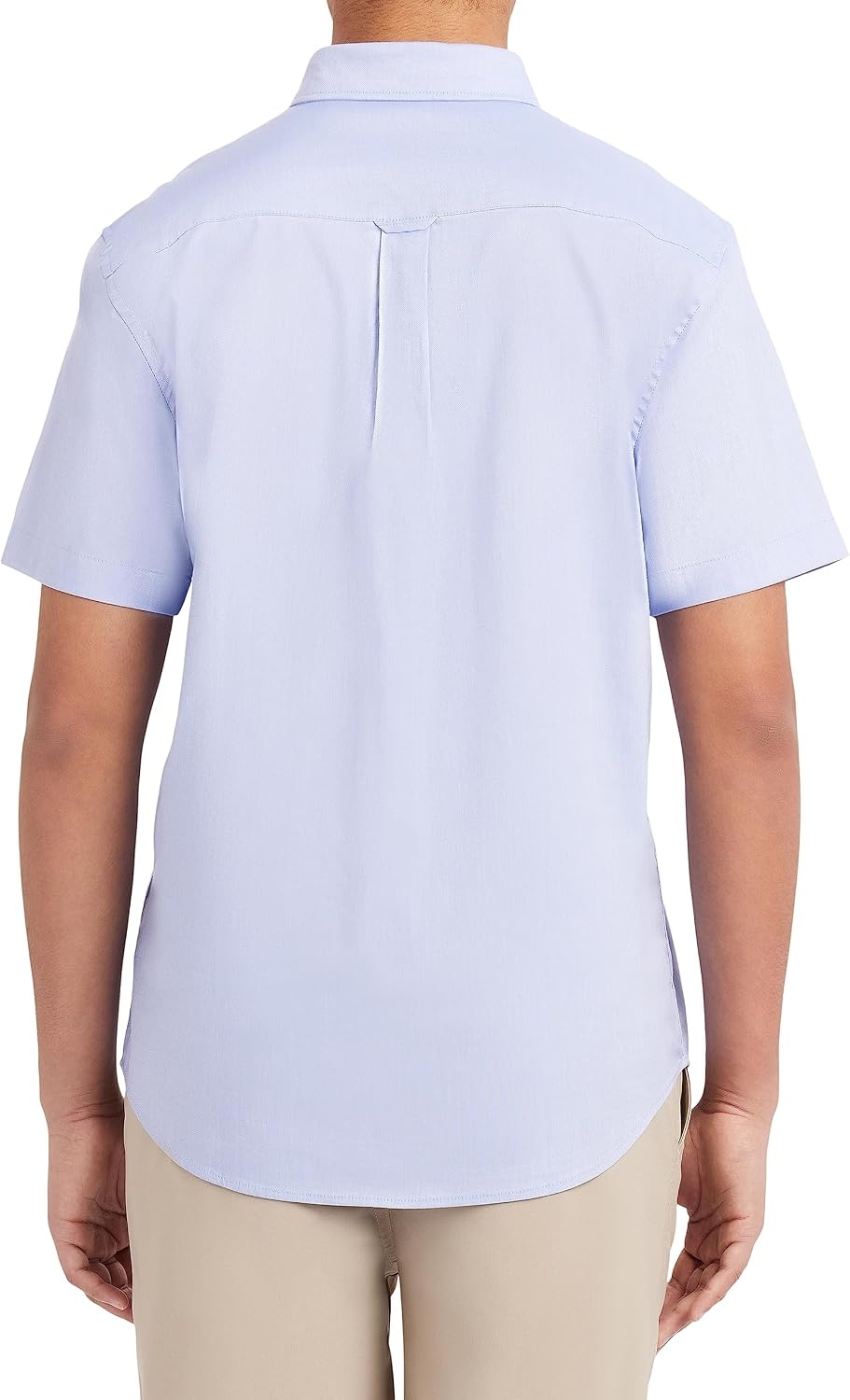 image:imageNautica Young Mens Uniform Short Sleeve Performance Oxford ButtonDown ShirtOx Blue