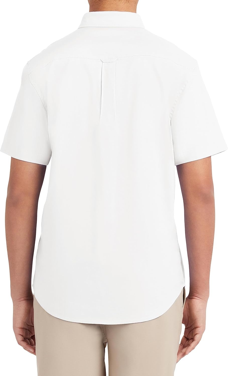 image:imageNautica Young Mens Uniform Short Sleeve Performance Oxford ButtonDown ShirtWhite
