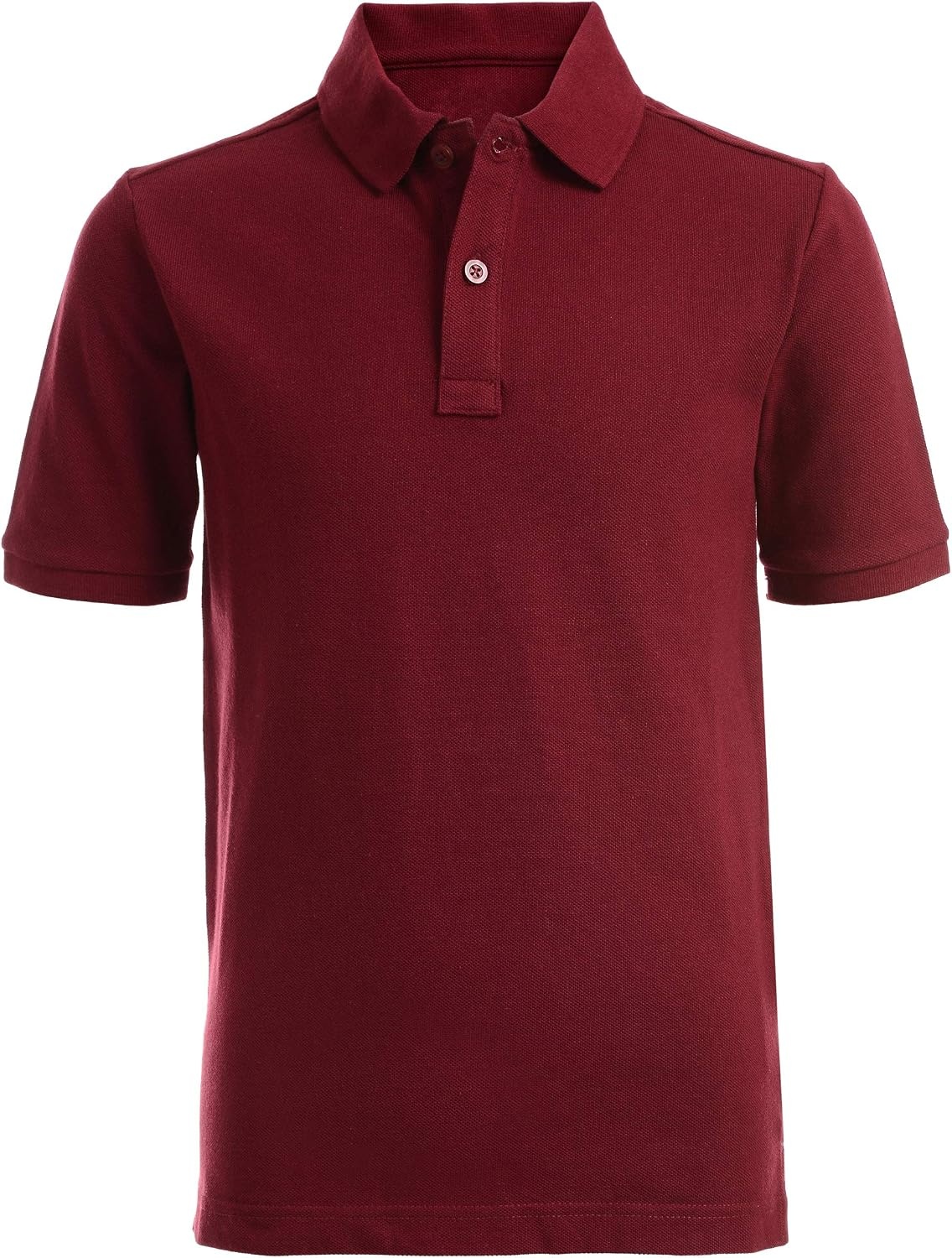 image:imageNautica Young Mens Uniform Short Sleeve Stretch Pique PoloBurgundy