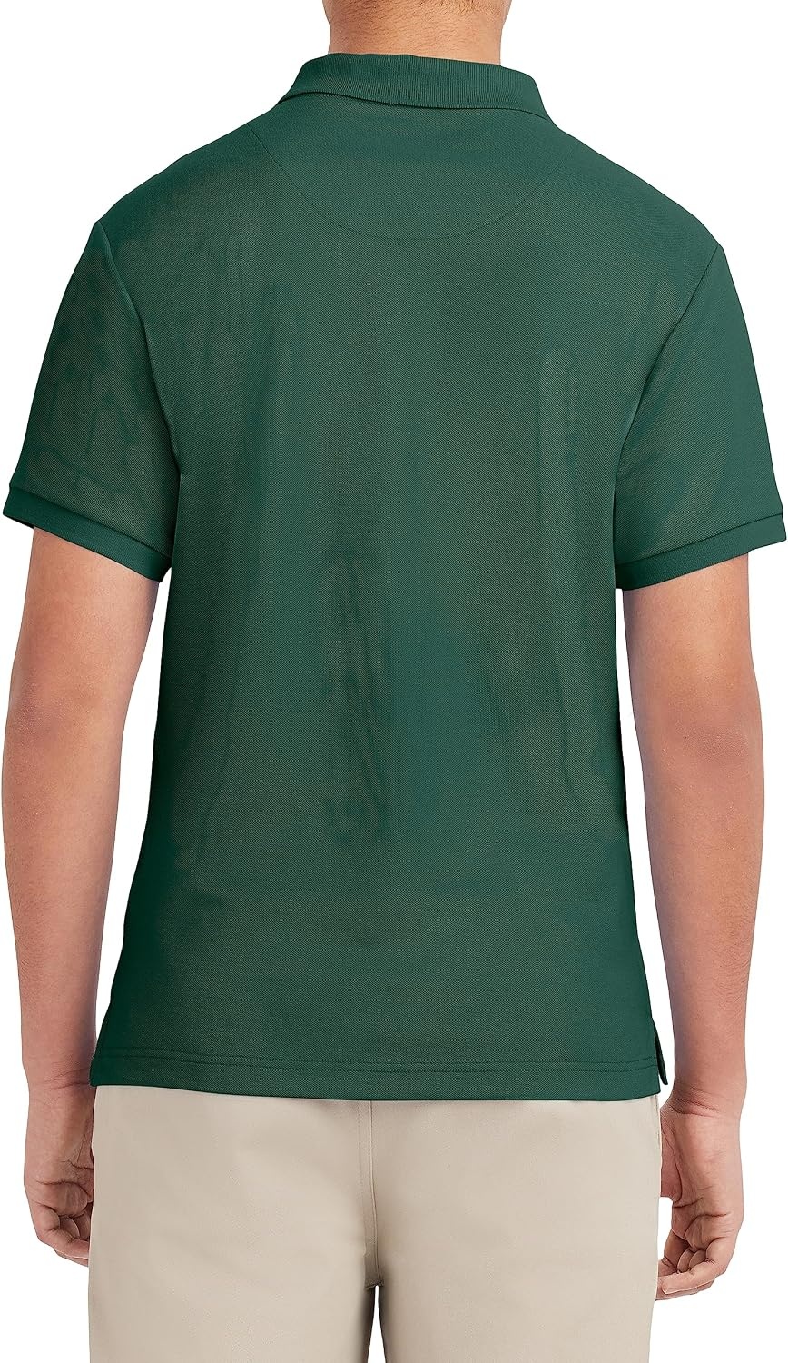 image:imageNautica Young Mens Uniform Short Sleeve Stretch Pique PoloHunter