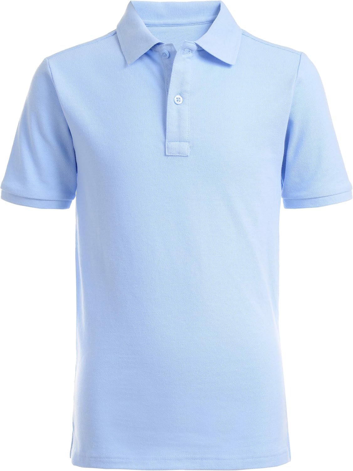 image:imageNautica Young Mens Uniform Short Sleeve Stretch Pique PoloLight Blue