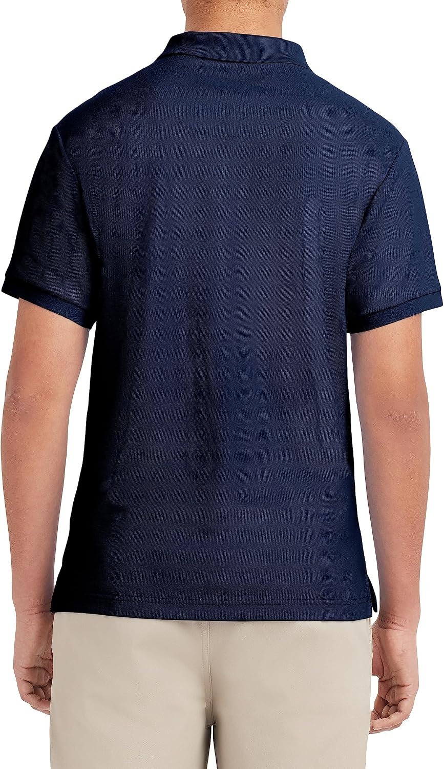 image:imageNautica Young Mens Uniform Short Sleeve Stretch Pique PoloNavy