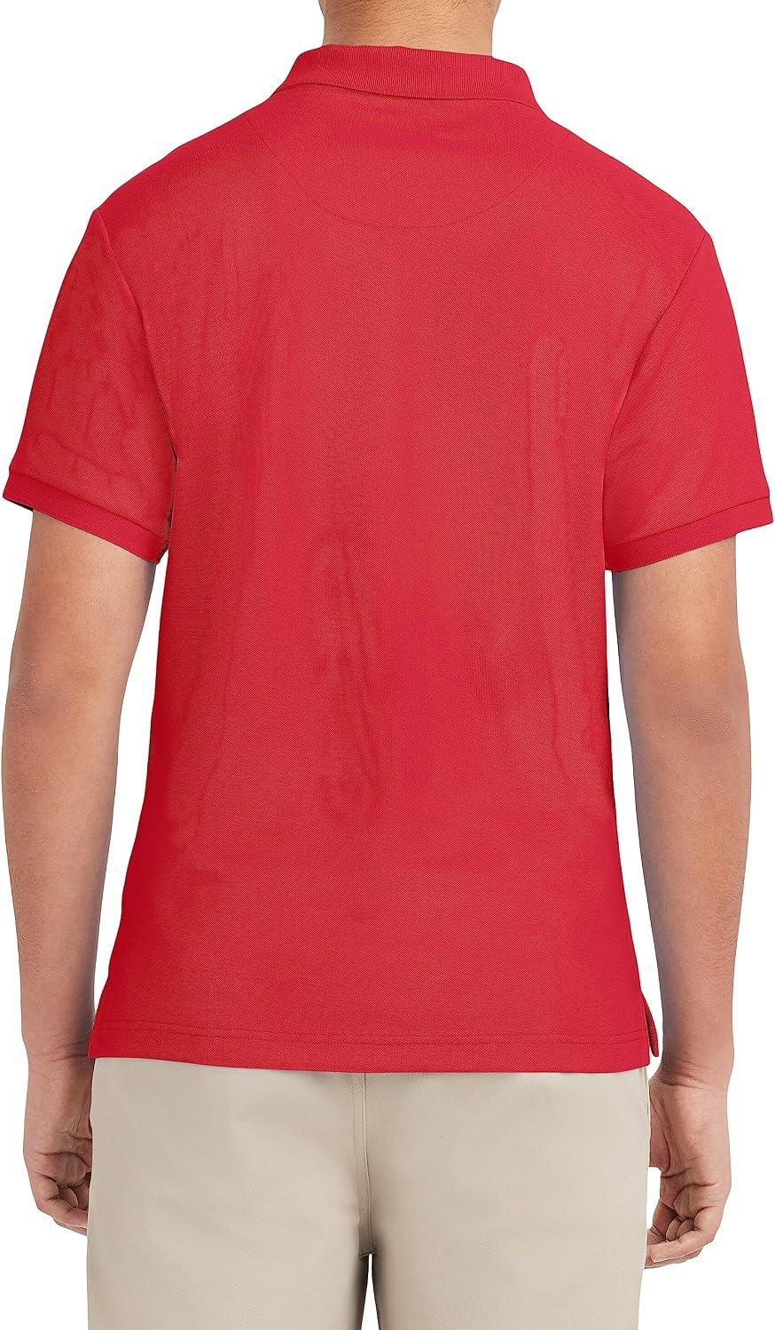 image:imageNautica Young Mens Uniform Short Sleeve Stretch Pique PoloRed