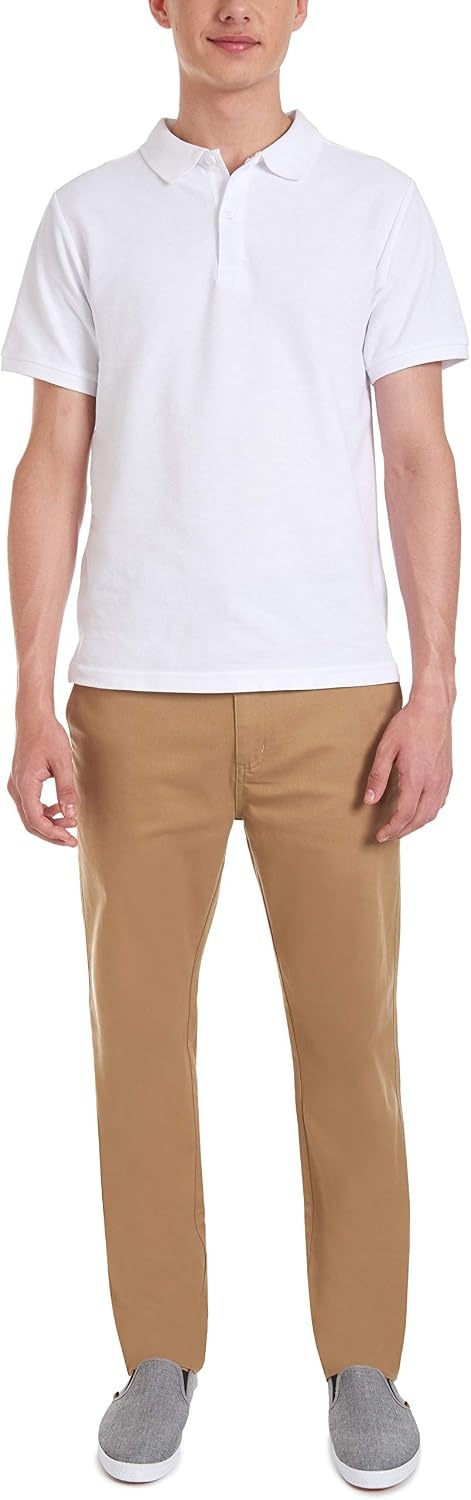 image:imageNautica Young Mens Uniform Short Sleeve Stretch Pique PoloWhite