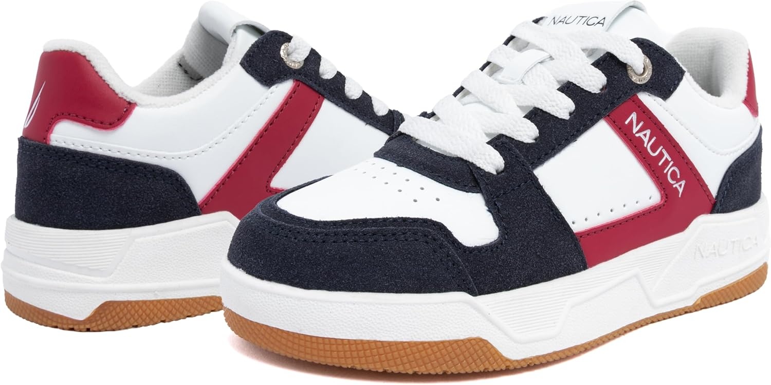 image:imageNautica Youth Athletic Sneakers Comfortable LaceUp Tennis Shoes for Boys and Girls Durable Casual Sport Footwear for School Gym and Daily WearAmericana
