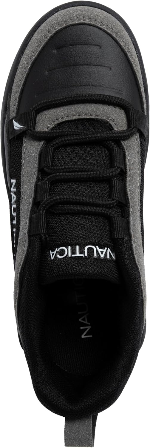 image:imageNautica Youth Athletic Sneakers Comfortable LaceUp Tennis Shoes for Boys and Girls Durable Casual Sport Footwear for School Gym and Daily WearBlack Greyhightide