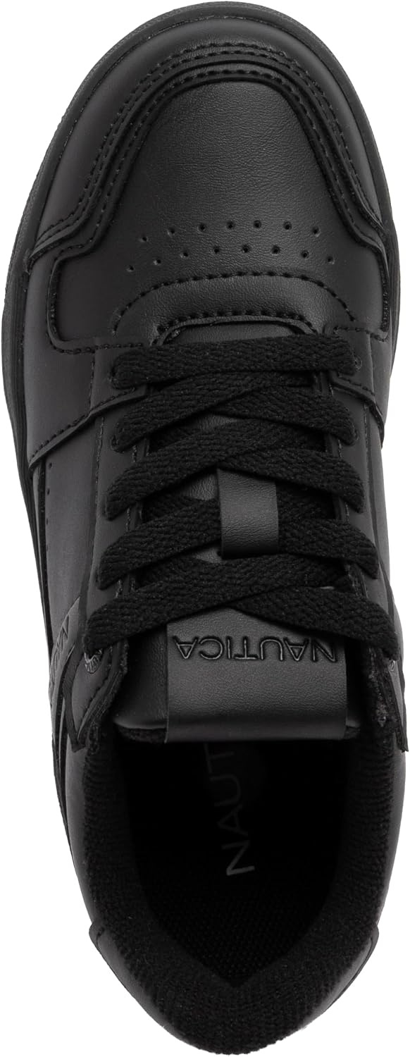 image:imageNautica Youth Athletic Sneakers Comfortable LaceUp Tennis Shoes for Boys and Girls Durable Casual Sport Footwear for School Gym and Daily WearBlack Mono