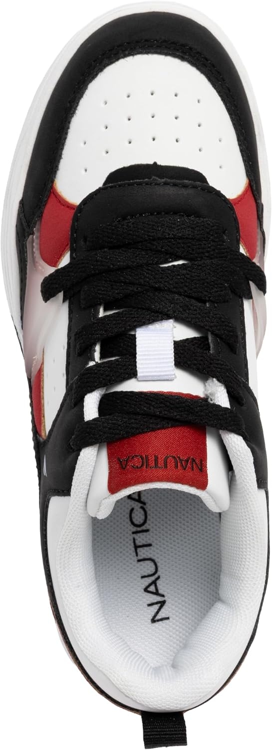 image:imageNautica Youth Athletic Sneakers Comfortable LaceUp Tennis Shoes for Boys and Girls Durable Casual Sport Footwear for School Gym and Daily WearBlack Redlighthouse