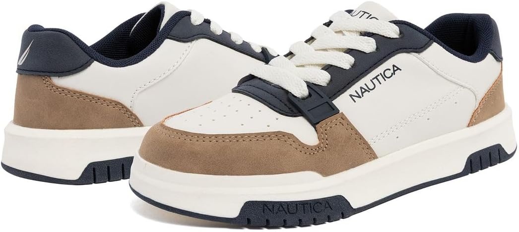 image:imageNautica Youth Athletic Sneakers Comfortable LaceUp Tennis Shoes for Boys and Girls Durable Casual Sport Footwear for School Gym and Daily WearBone Navy Tangavie