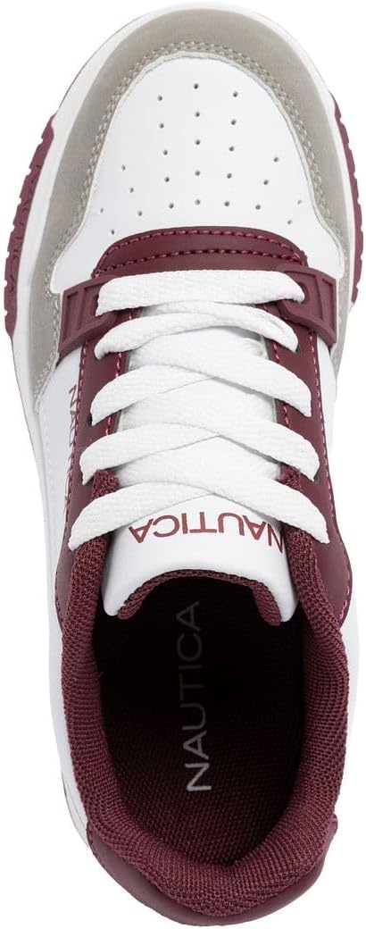 image:imageNautica Youth Athletic Sneakers Comfortable LaceUp Tennis Shoes for Boys and Girls Durable Casual Sport Footwear for School Gym and Daily WearBurgundy Greygavie