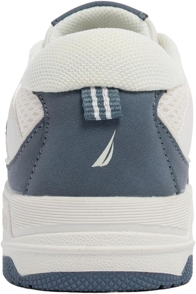 image:imageNautica Youth Athletic Sneakers Comfortable LaceUp Tennis Shoes for Boys and Girls Durable Casual Sport Footwear for School Gym and Daily WearOff White Blue