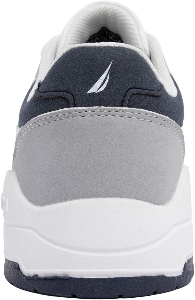image:imageNautica Youth Athletic Sneakers Comfortable LaceUp Tennis Shoes for Boys and Girls Durable Casual Sport Footwear for School Gym and Daily WearWhite Navy Greyharrold