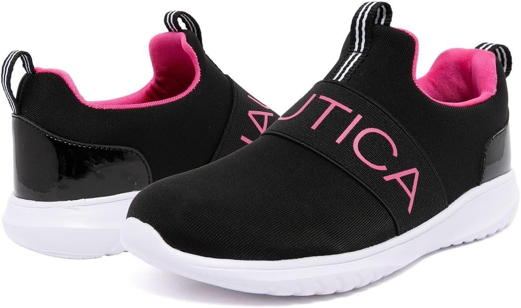 image:imageNautica Youth Girls SlipOn Athletic Sneakers Stylish Running and Tennis Shoes for Little and Big KidsBlack