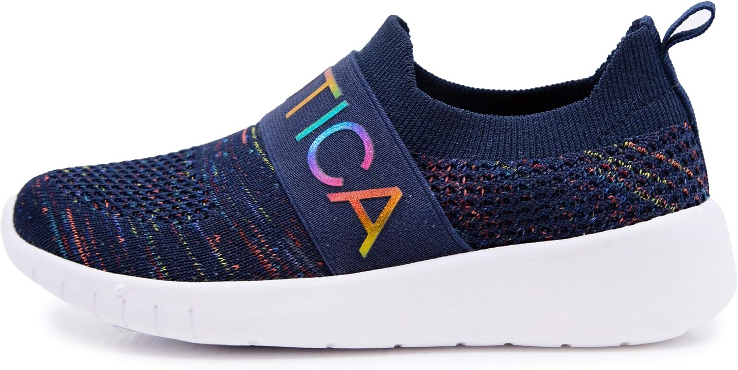 image:imageNautica Youth Girls SlipOn Athletic Sneakers Stylish Running and Tennis Shoes for Little and Big KidsNavy Rainbow
