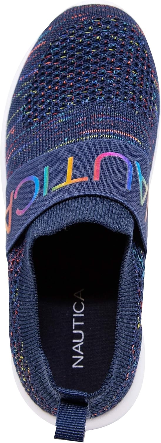 image:imageNautica Youth Girls SlipOn Athletic Sneakers Stylish Running and Tennis Shoes for Little and Big KidsNavy Rainbow