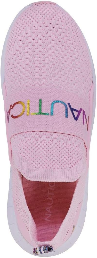 image:imageNautica Youth Girls SlipOn Athletic Sneakers Stylish Running and Tennis Shoes for Little and Big KidsPink Rainbow Metallic