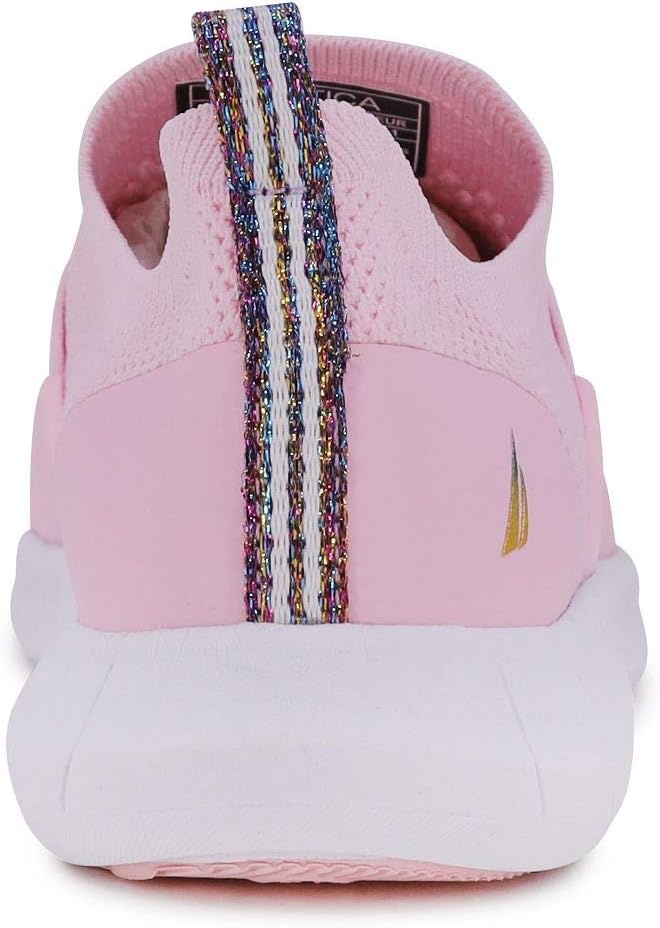 image:imageNautica Youth Girls SlipOn Athletic Sneakers Stylish Running and Tennis Shoes for Little and Big KidsPink Rainbow Metallic