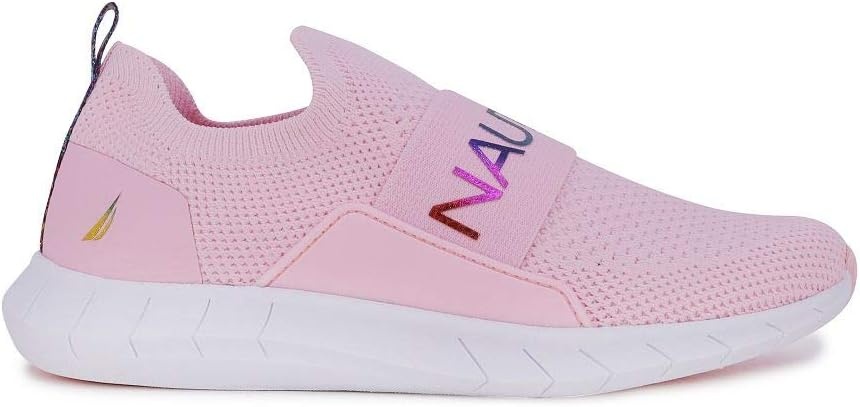 image:imageNautica Youth Girls SlipOn Athletic Sneakers Stylish Running and Tennis Shoes for Little and Big KidsPink Rainbow Metallic