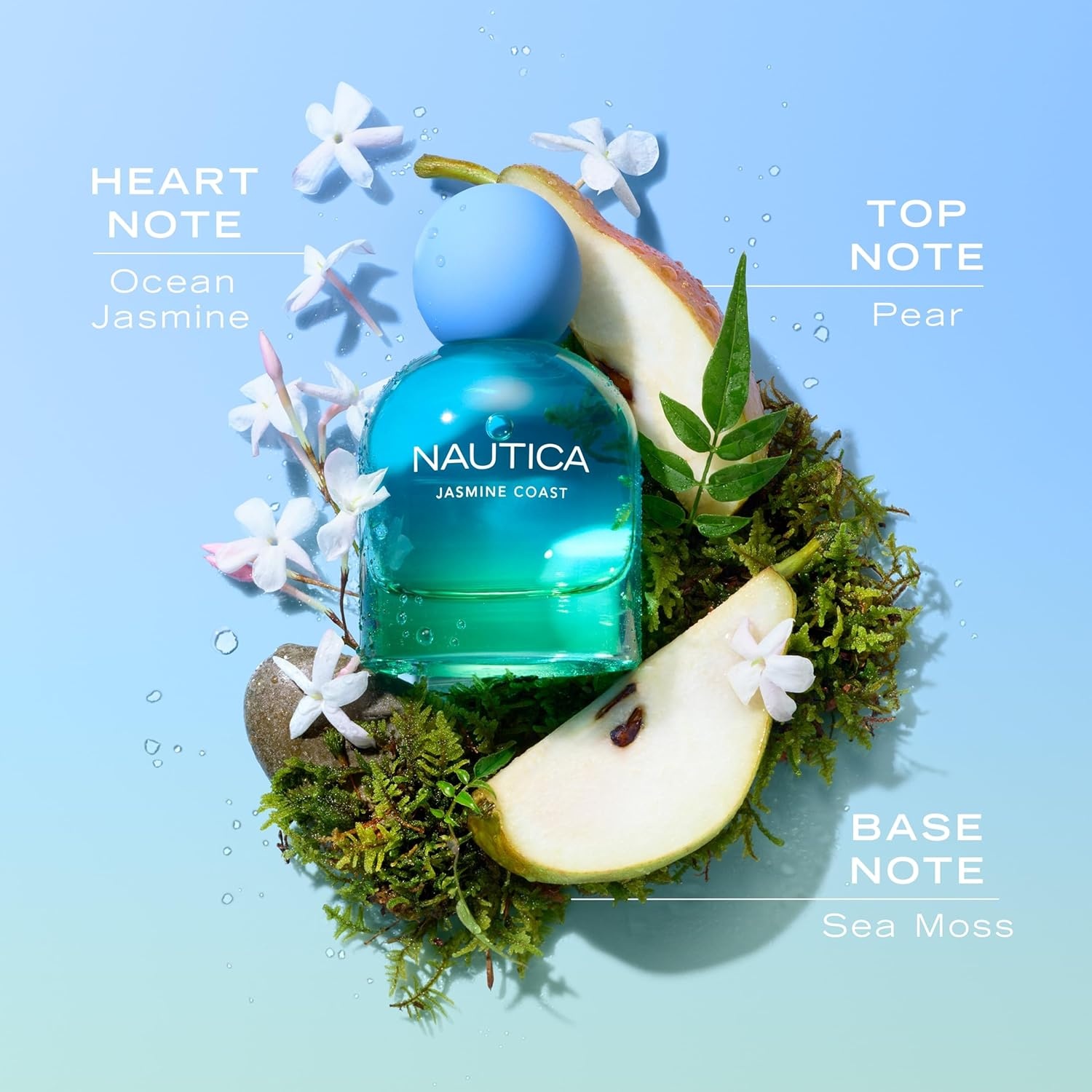 image:imageNautica for Her Jasmine Coast Eau De Parfum 16 Fl Oz Pack of 1 Notes of Pear Jasmine and Musk Womens Fragrance Long Lasting MoodBoosting Fragrance Vegan Formula Travel Size16 Fl Oz Pack of 1