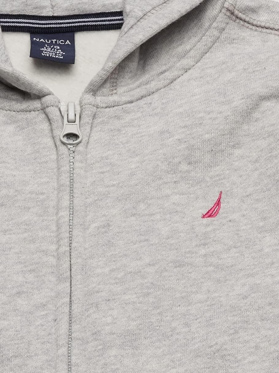 image:imageNautica girls Fleece Fullzip Hoodie SweatshirtGrey Heather