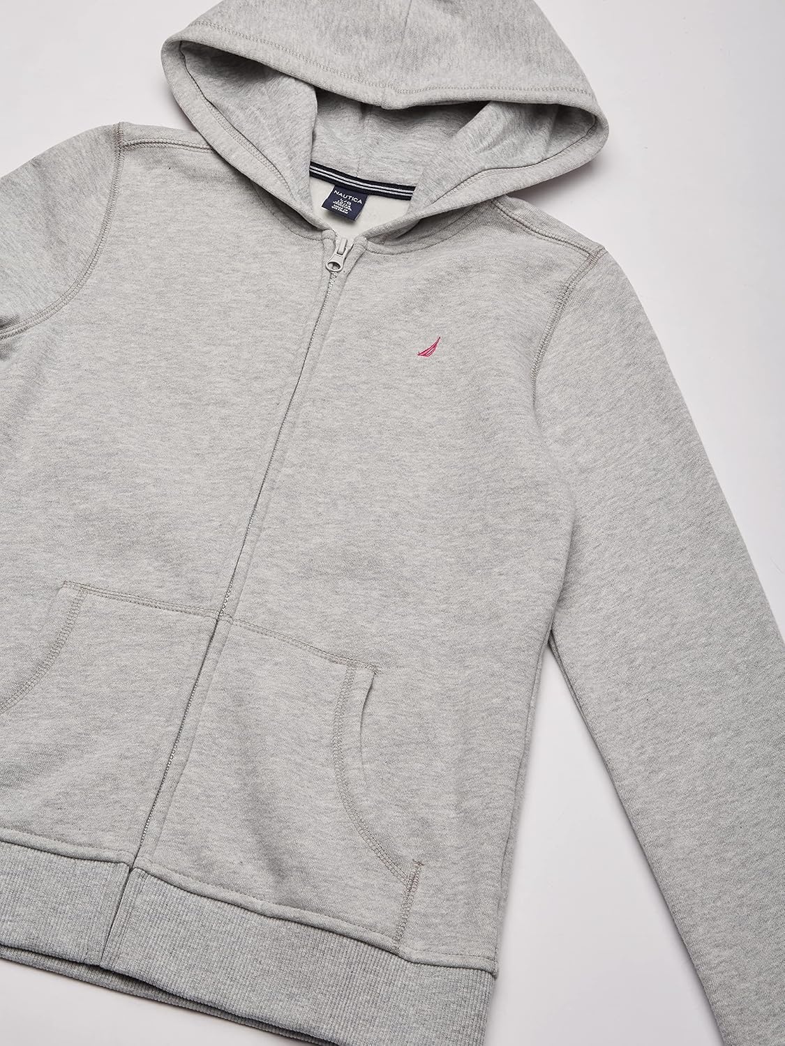 image:imageNautica girls Fleece Fullzip Hoodie SweatshirtGrey Heather