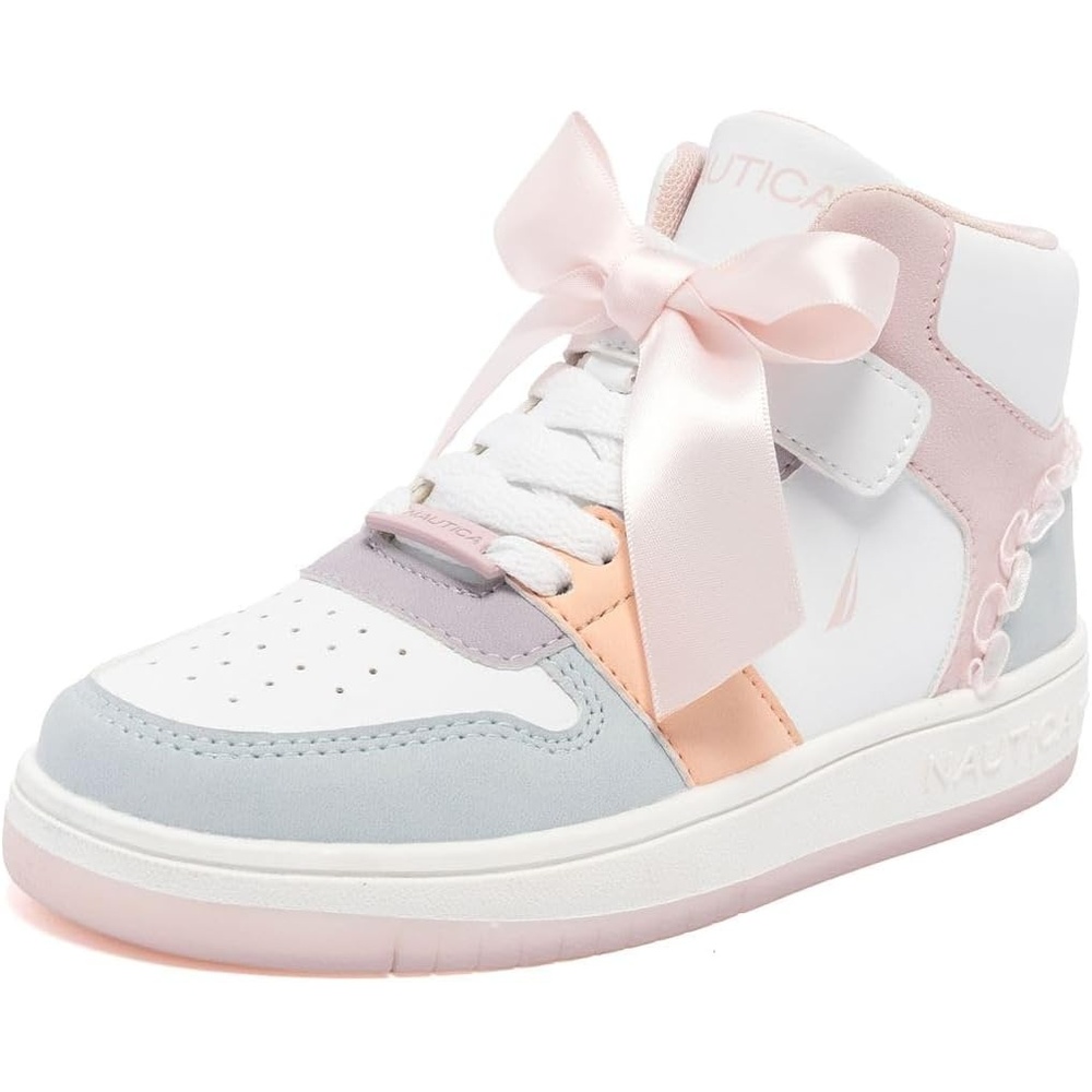 image:imageNAUTICA Kids Boys and Girls High Top Shoe Casual Fashion Basketball Boot Sneakers Big KidLittle Kid Sizes HorizonBlush Pastel