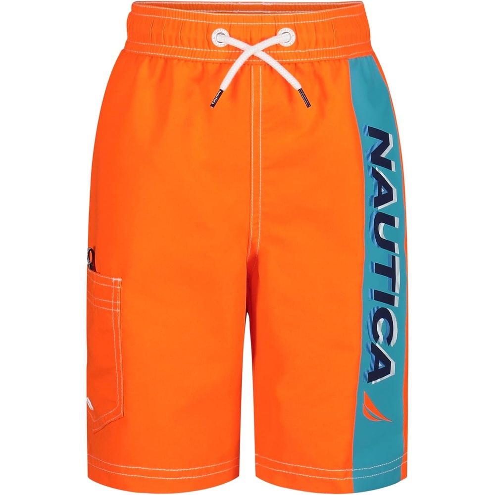 image:imageNautica Boys 47 Swim TrunkIn Motion Neon Orange