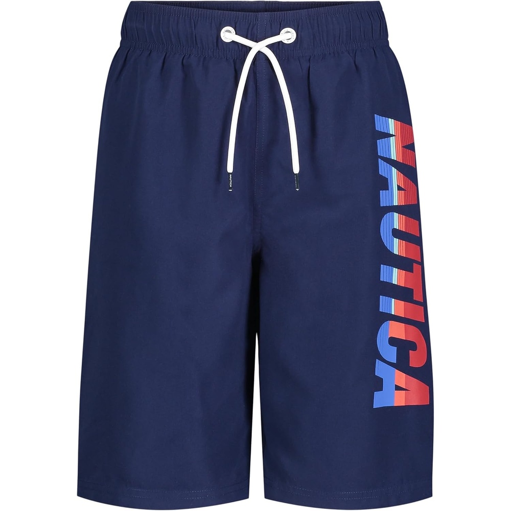 image:imageNautica Boys 47 Swim TrunkVert Logo J Navy