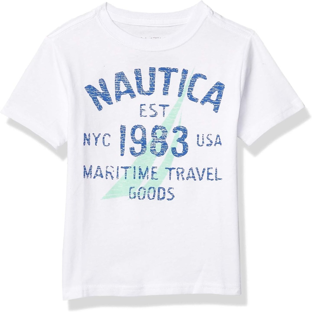 image:imageNautica Boys Legacy Short Sleeve Crew Neck TShirtWhite Ron Da07