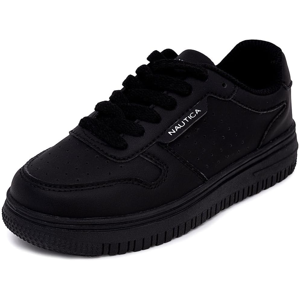 image:imageNautica Boys LowTop Sneakers Basketball Tennis Shoes for Kids Outdoor School Running Shoes Sizes for Big KidLittle KidBlackivan