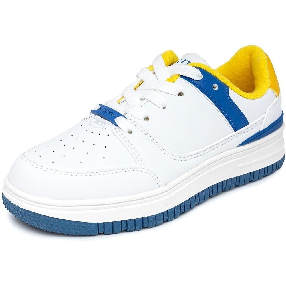 image:imageNautica Boys LowTop Sneakers Basketball Tennis Shoes for Kids Outdoor School Running Shoes Sizes for Big KidLittle KidCobalt Yellowizzy