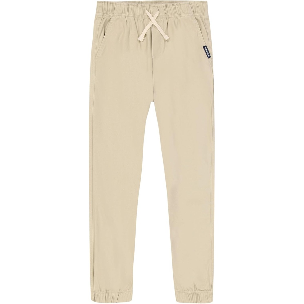 image:imageNautica Boys Pullon Twill Jogger Pant Drawstring ClosureIsland Fossil