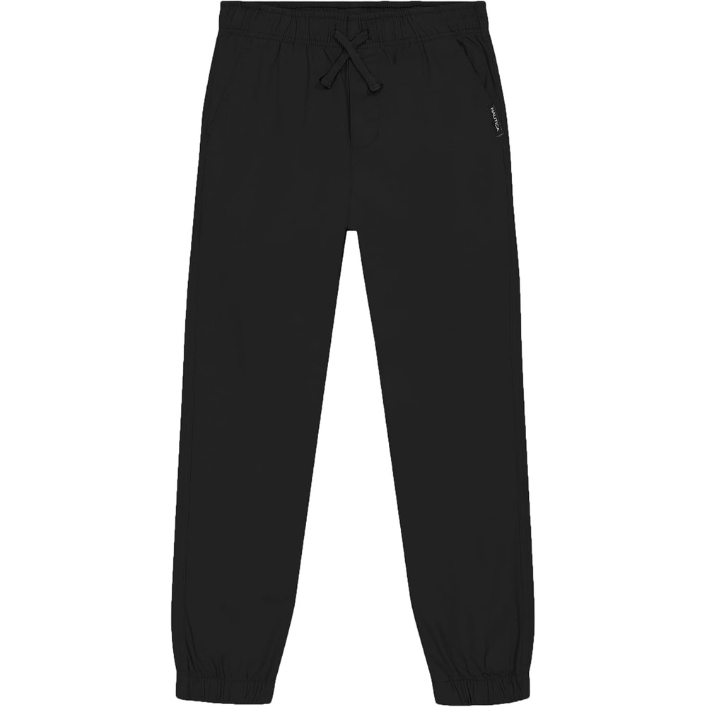 image:imageNautica Boys Pullon Twill Jogger Pant Drawstring ClosureLegacy True Black