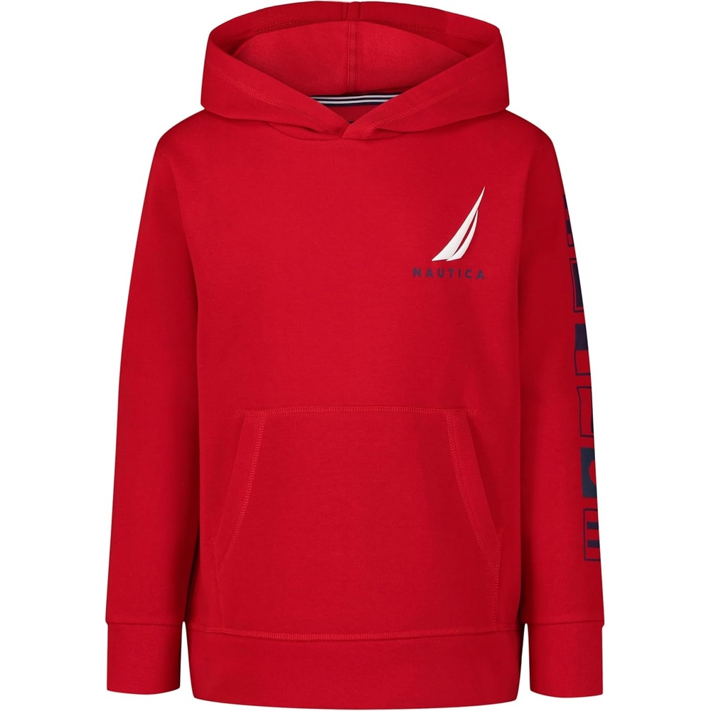 image:imageNautica Boys Pullover Fleece Hoodie SweatshirtSignal Flag Tango Red