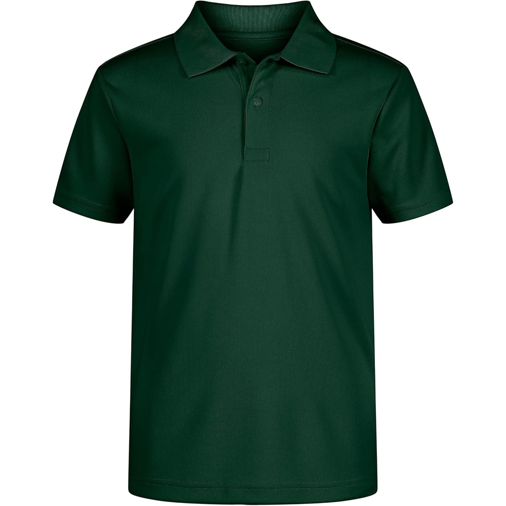 image:imageNautica Boys School Uniform Short Sleeve Polo Shirt Button Closure Moisture Wicking Performance MaterialHunter