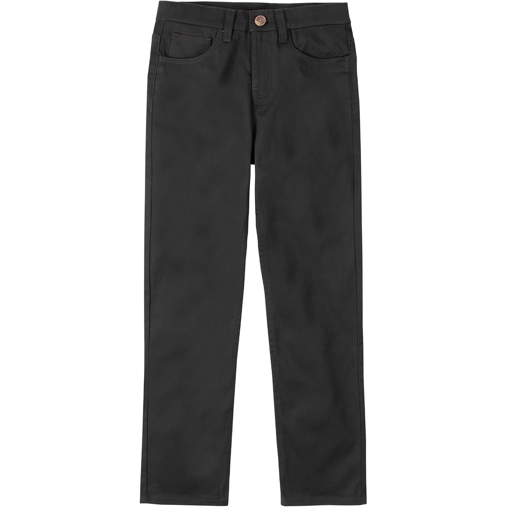 image:imageNautica Boys School Uniform Twill Chino Pants Flat Front Comfortable Waistband with Zip Closure amp StretchBlack 5pocket
